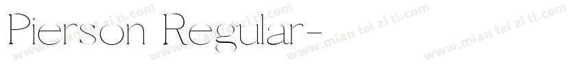 Pierson Regular字体转换